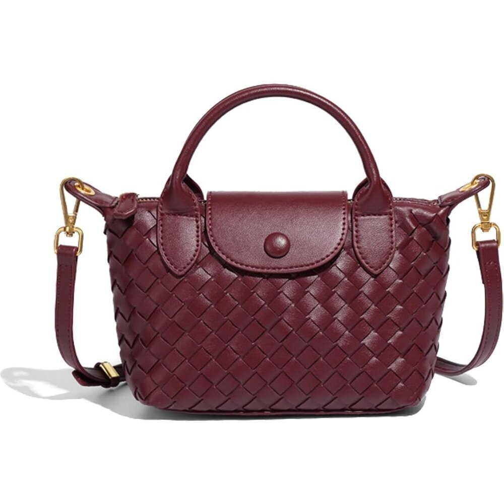 🆕 Fuvezix Leather Crossbody Bag Women Red Fashion Clutch Luxury Three Handbag